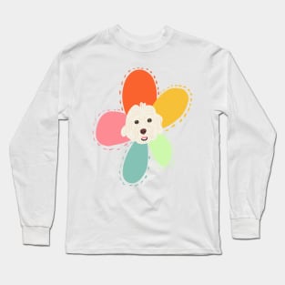 Sunshine Rainbow Flower Dog Long Sleeve T-Shirt
